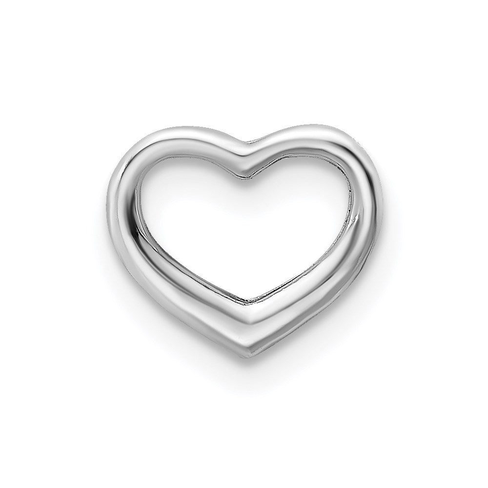 GP 14K White Gold Mini Floating Heart Slide