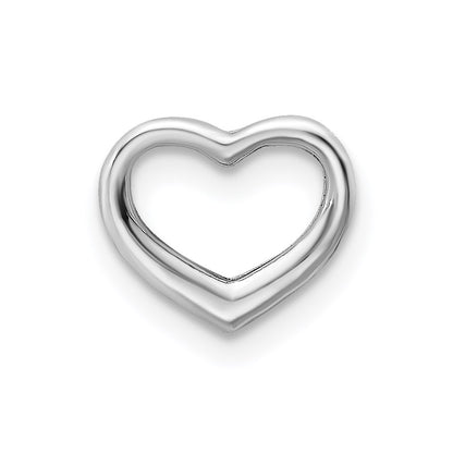 GP 14K White Gold Mini Floating Heart Slide