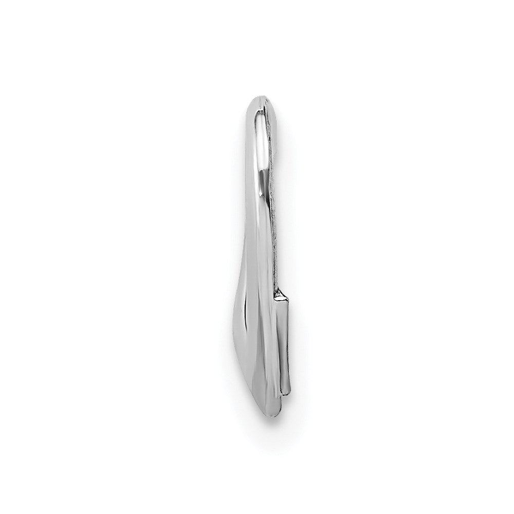 GCM 14K White Gold 2-D Floating Heart Charm