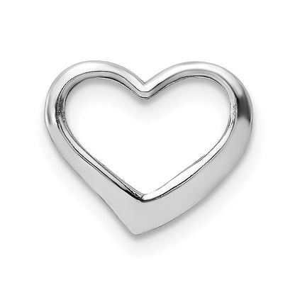GCM 14K White Gold 2-D Floating Heart Charm