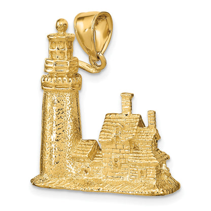 14k 3D Cape Cod Lighthouse Pendant