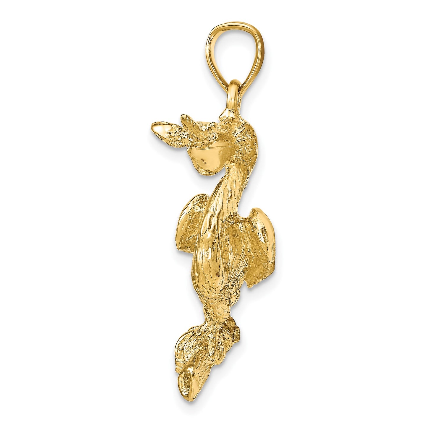 14k 3-D Pelican Pendant