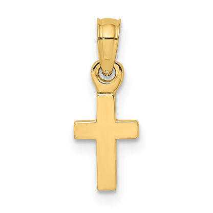 GCH 14K 3-D and Polished Mini Cross Charm