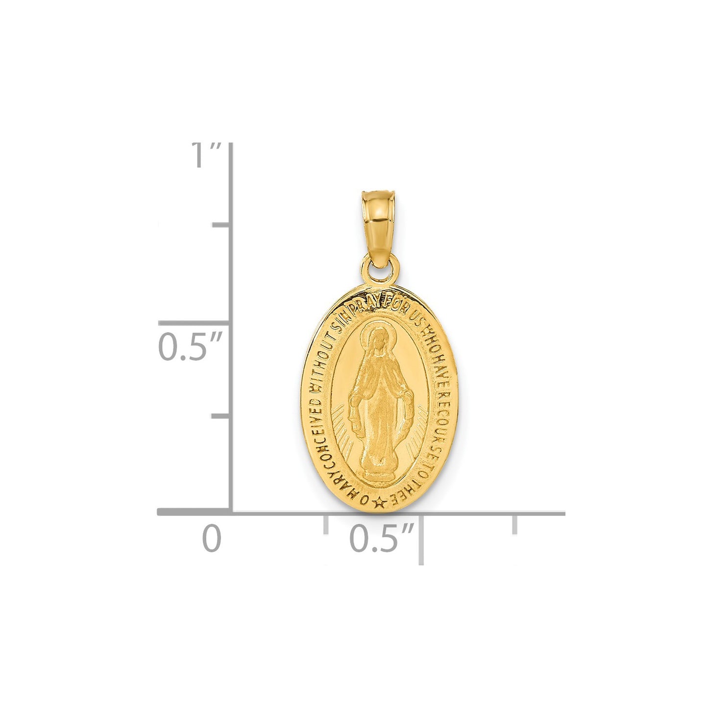 14k Miraculous Medal Pendant