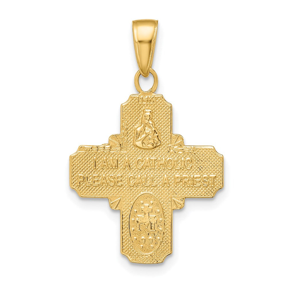 GP 14k Polished 4-Way Medal Pendant
