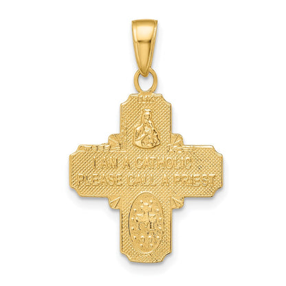 GP 14k Polished 4-Way Medal Pendant