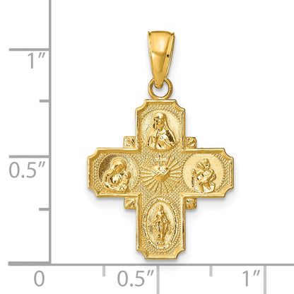 GP 14k Polished 4-Way Medal Pendant