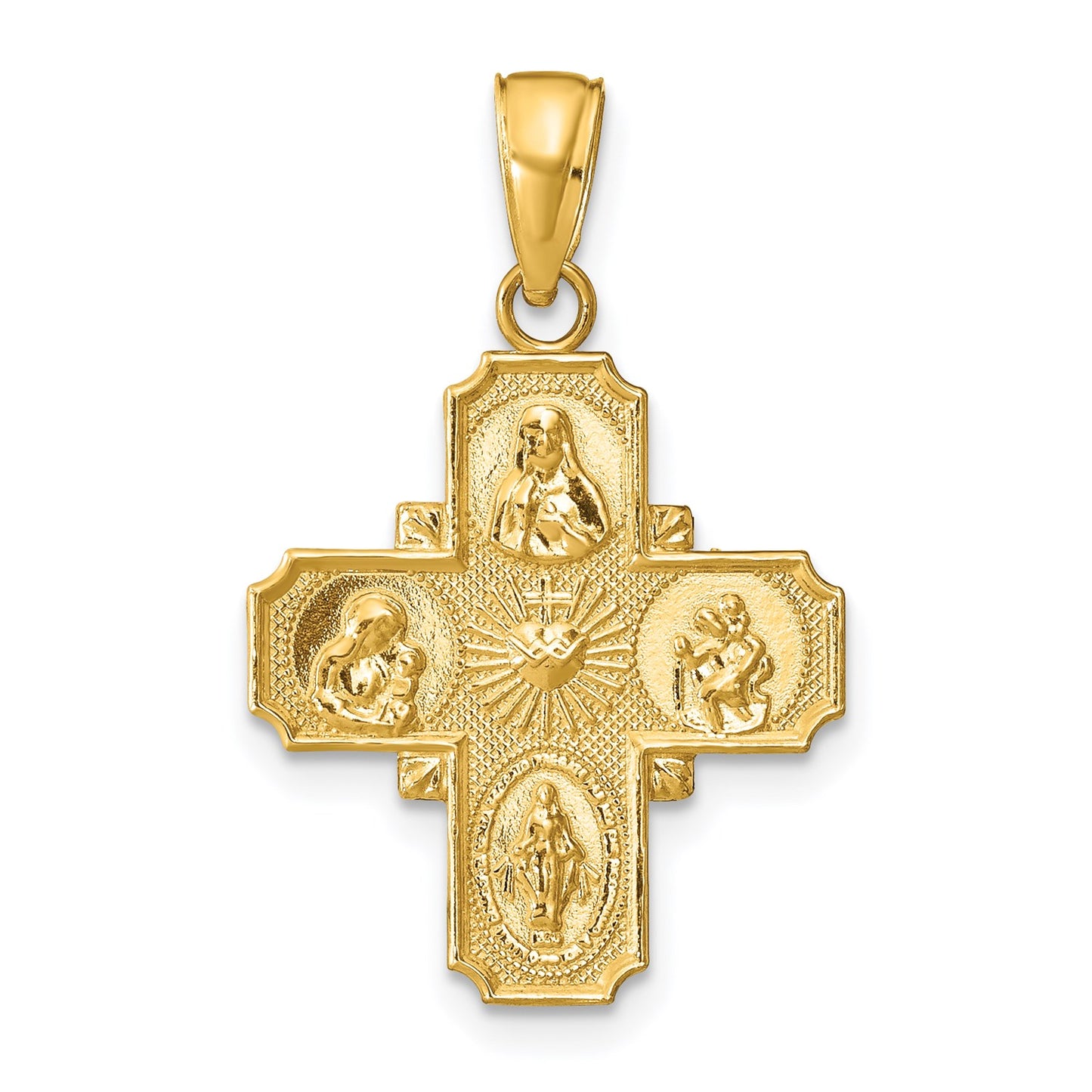 14k 4-Way Medal Pendant