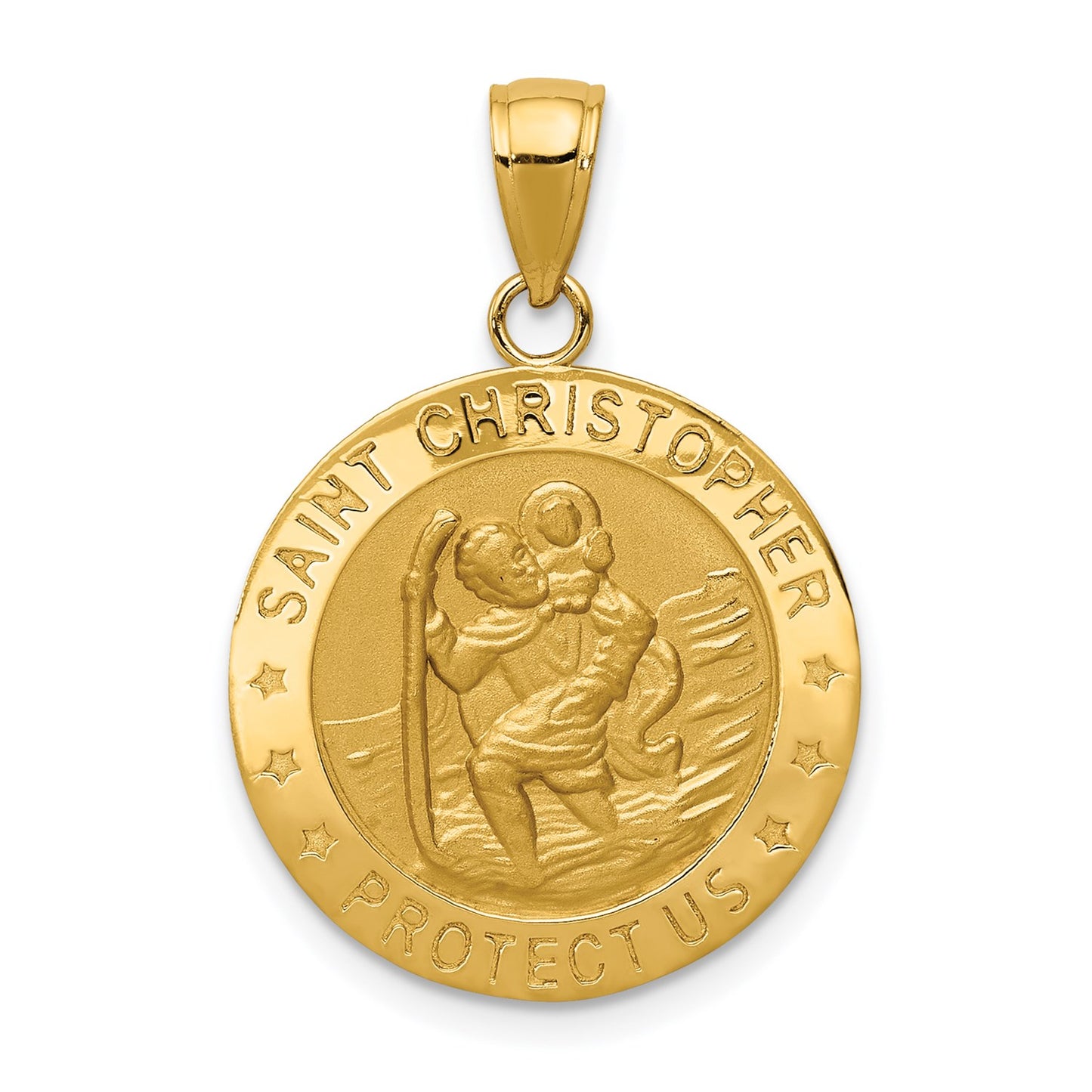 14k Saint Christopher Medal Pendant