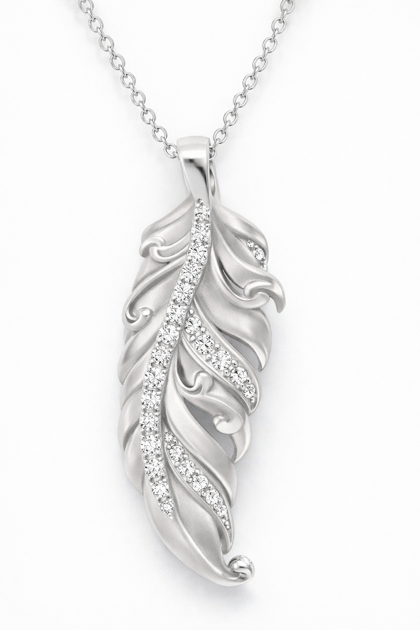 MS The Visit Pendant | Antiqued | Matte Finished Sterling Silver | | Lab Grown Sapphire Gemstones | Lasting Legacy Collection
