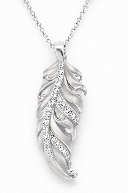 MS The Visit Pendant | Antiqued | Matte Finished Sterling Silver | | Lab Grown Sapphire Gemstones | Lasting Legacy Collection