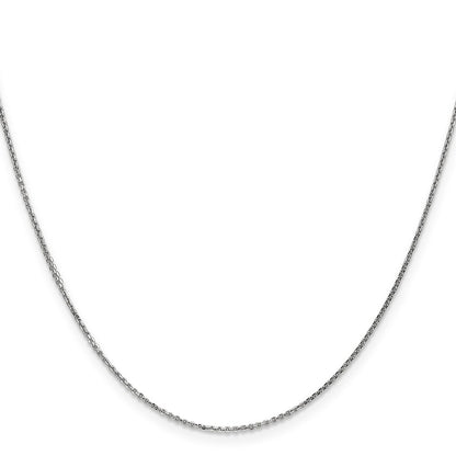 GC 14K White Gold 20 inch .95mm Diamond-cut Cable with Lobster Clasp Chain