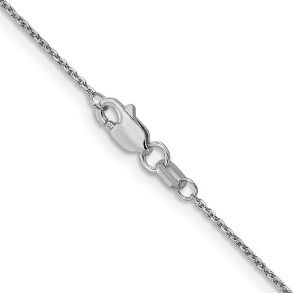 GC 14K White Gold 20 inch .95mm Diamond-cut Cable with Lobster Clasp Chain