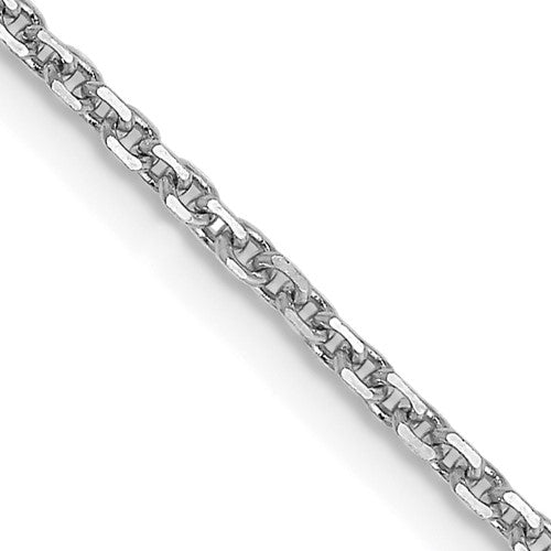 GC 14K White Gold 18 inch 1.45mm Diamond-cut Cable with Lobster Clasp Chain