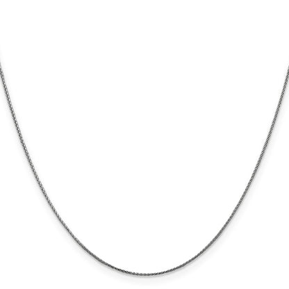 14K White Gold 18 inch .85mm Diamond-cut Spiga with Lobster Clasp Chain