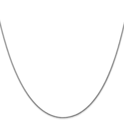 GC 14K White Gold 18 inch 1.05mm Diamond-cut Spiga with Lobster Clasp Chain