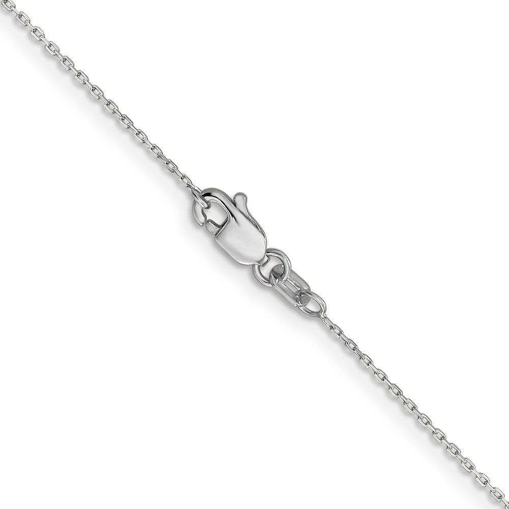 GC 14K White Gold 16 inch .8mm Diamond-cut Cable with Lobster Clasp Chain