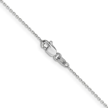 GC 14K White Gold 16 inch .8mm Diamond-cut Cable with Lobster Clasp Chain