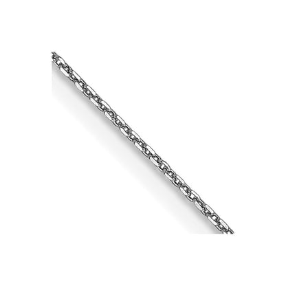 GCH 14K White Gold 18 inch .65mm Diamond-cut Round Open Link Cable with Lobster Clasp Chain