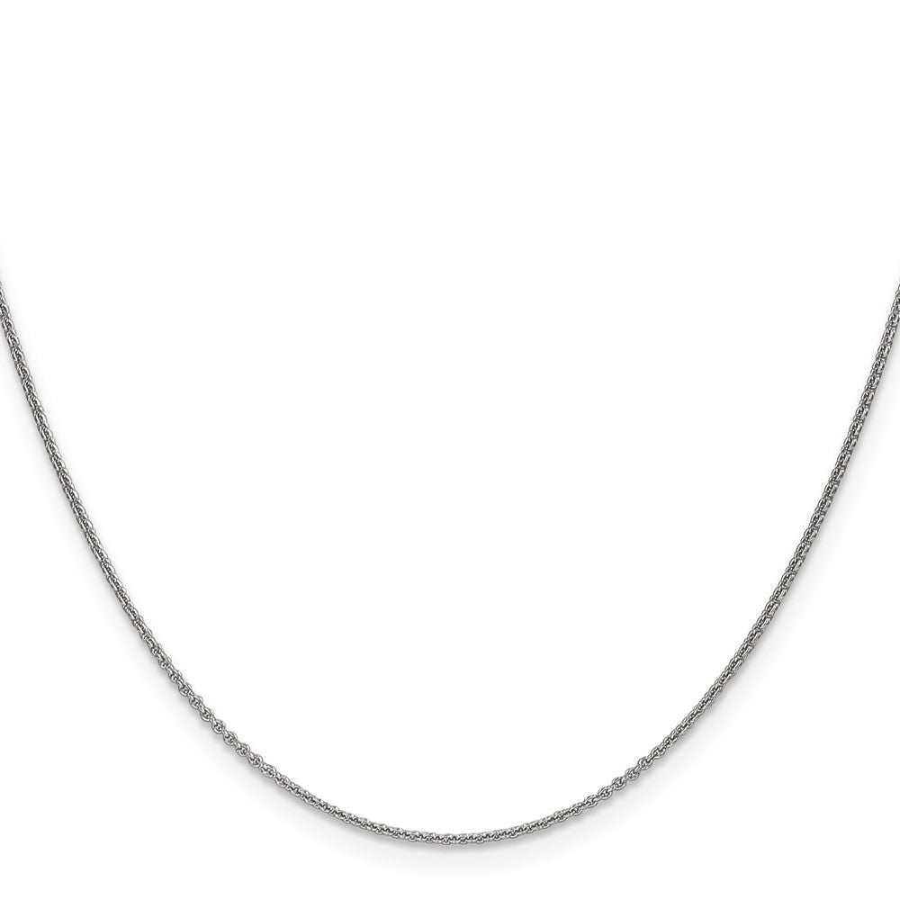 GC 14K White Gold 16 inch 1mm Round Open Link Cable with Lobster Clasp Chain