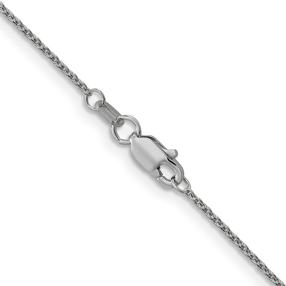 GC 14K White Gold 16 inch 1mm Round Open Link Cable with Lobster Clasp Chain