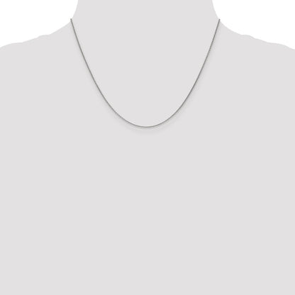 GC  14K White Gold 18 inch 1mm Round Open Link Cable with Lobster Clasp Chain