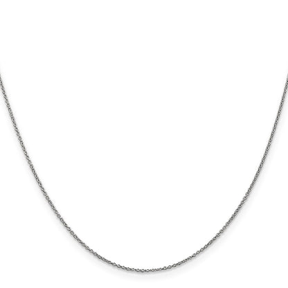 GC 14K White Gold 18 inch .9mm Cable with Lobster Clasp Chain