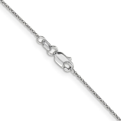 GC 14K White Gold 18 inch .9mm Cable with Lobster Clasp Chain