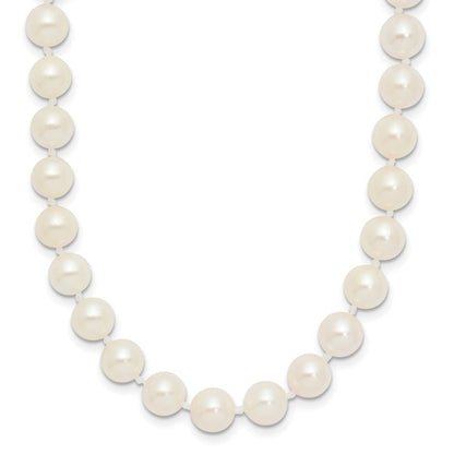 PGN 14k 6-7mm White Round Akoya Saltwater Cultured Pearl 16 inch Necklace