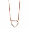 LGYN 14k Rose Gold 1/5 carat Lab Grown Diamond VS/SI+ G+ Complete 18 inch Heart Necklace