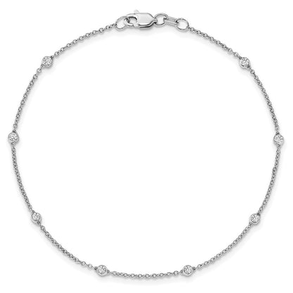 LGWB 14K White Gold 1/6 carat Lab Grown Diamond VS+ F+ Complete 7 Station 7 in Bracelet