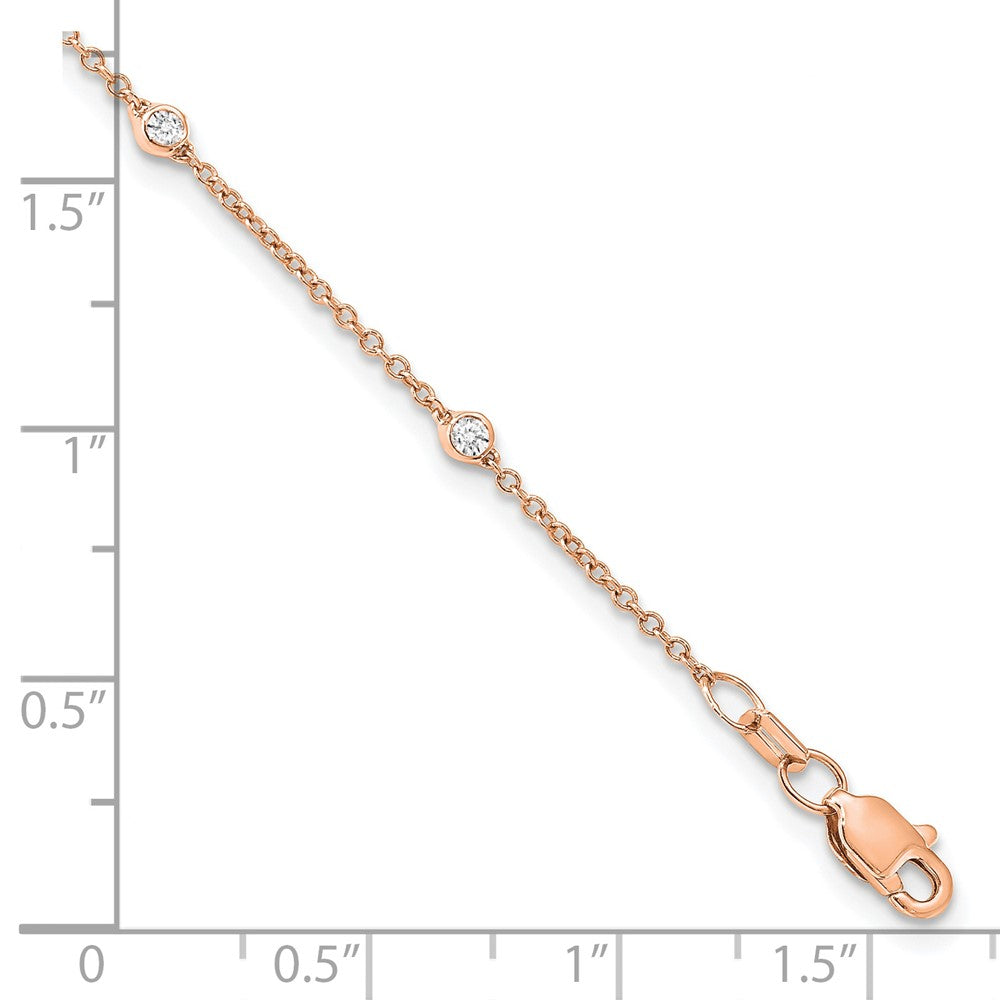 LGRB 14K Rose Gold 1/5 carat Lab Grown Diamond VS+ F+ Complete 9 Station 9 in Bracelet