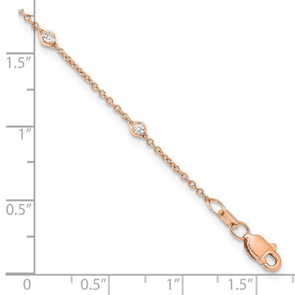 LGRB 14K Rose Gold 1/5 carat Lab Grown Diamond VS+ F+ Complete 9 Station 9 in Bracelet