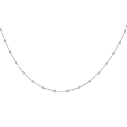 LGWB 14K White Gold 1 carat Lab Grown Diamond VS+ F+ Complete 16 Station 16 in Necklace