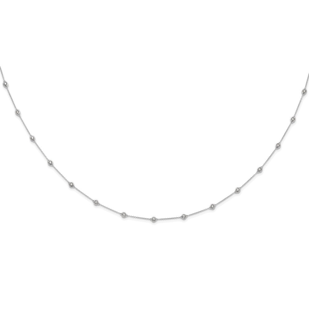 LGWB 14K White Gold 1 1/6 carat Lab Grown Diamond VS+ F+ Complete 18 Station 18 in Necklace
