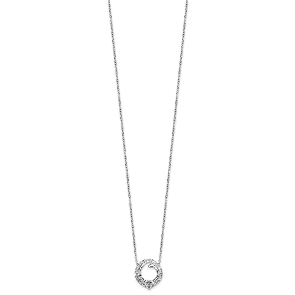 LGWN 14k White Gold 1 carat Lab Grown Diamond VS/SI+ G+ Round 18 inch Necklace