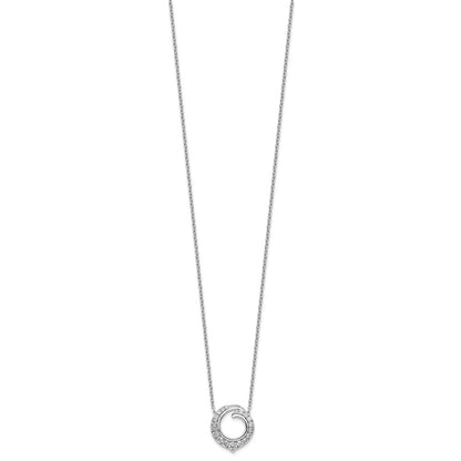 LGWN 14k White Gold 1 carat Lab Grown Diamond VS/SI+ G+ Round 18 inch Necklace