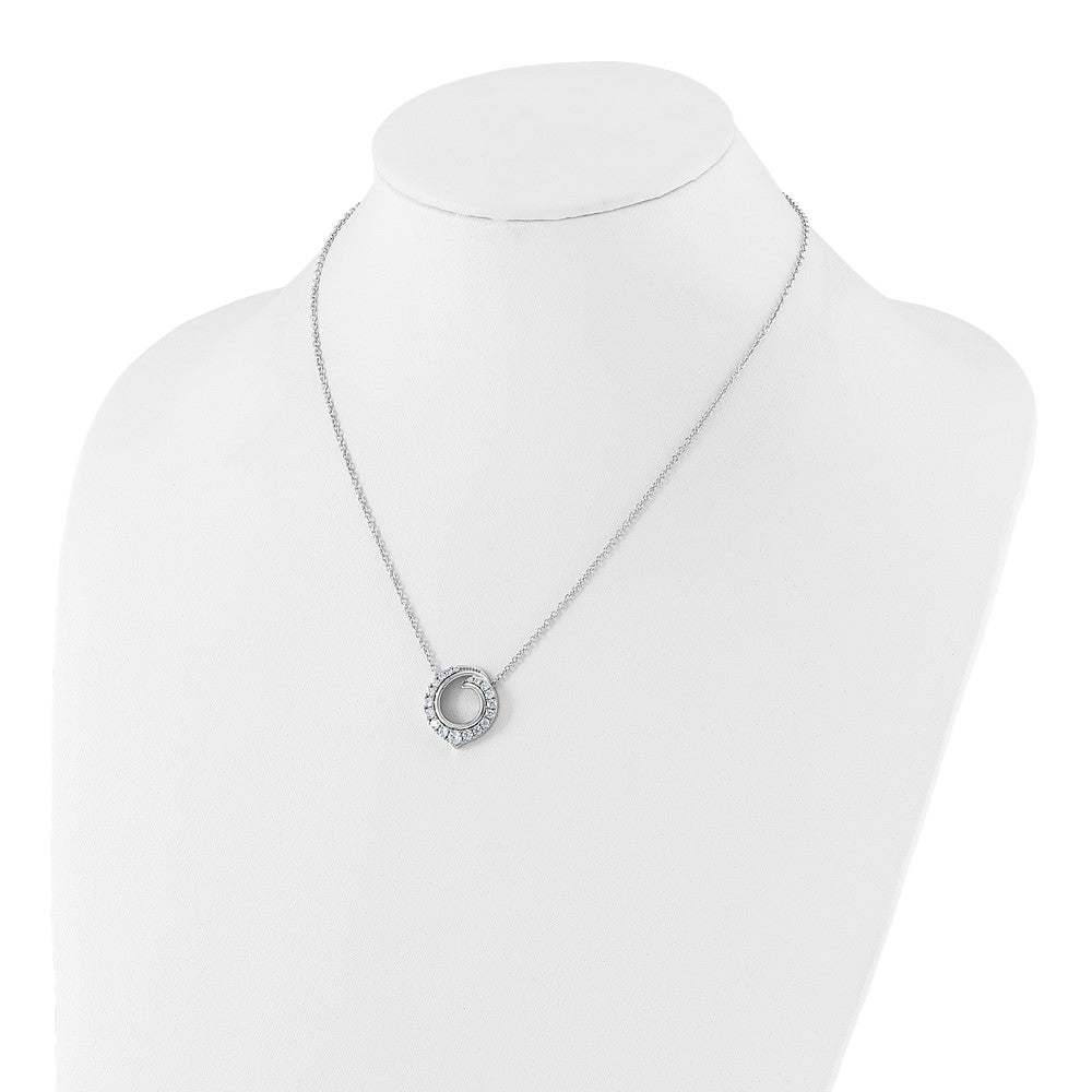 LGWN 14k White Gold 1 carat Lab Grown Diamond VS/SI+ G+ Round 18 inch Necklace