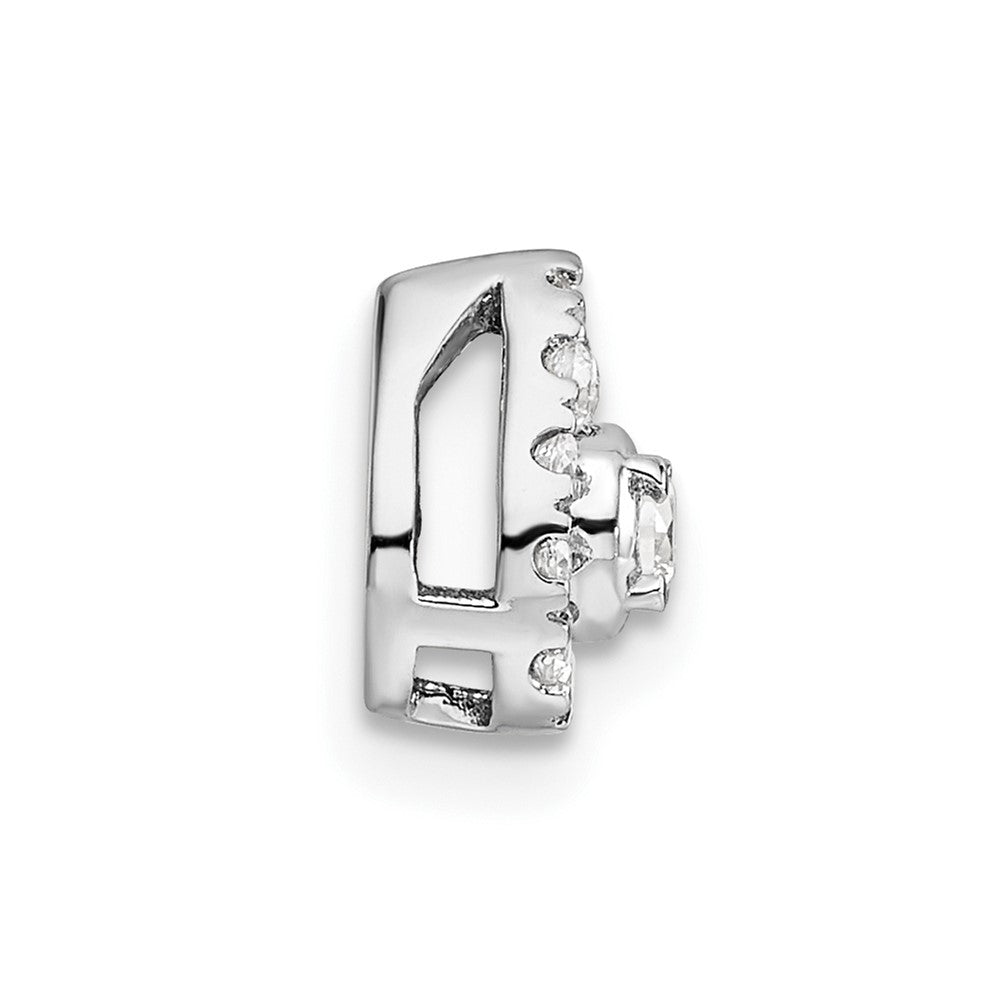 LGWP 14k White Gold 1/3 carat Lab Grown Diamond VS/SI+ G+ Complete Pear Chain Slide Pendant