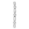 LGWP  14k White Gold 1/20 carat Lab Grown Diamond VS/SI+ G+ Fashion Bar Chain Slide Pendant