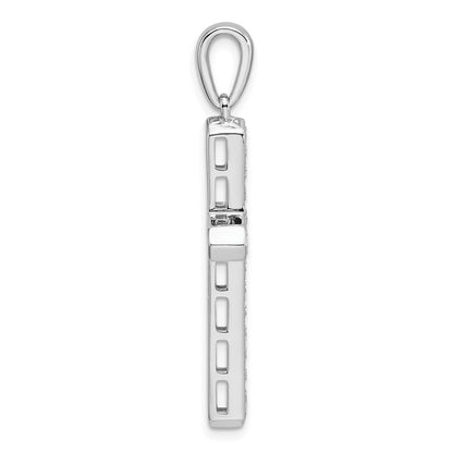 LGWP 14k White Gold 3/4 carat Lab Grown Diamond VS/SI+ G+ Complete Cross Pendant