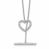 LGWN 14kw 1/3 carat Lab Grown Diamond VS/SI+ G+ Complete 20 inch Heart Toggle Necklace