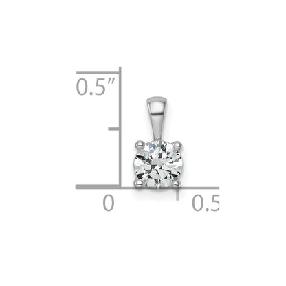 LGWP  14k White Gold 3/4 carat Lab Grown Diamond VS+ F+ Round Complete Four Prong Pendant