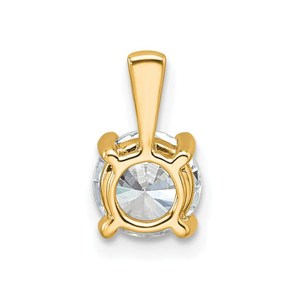 LGYP 14k 1 carat Lab Grown Diamond VS+ F+ Round Complete Four Prong Pendant