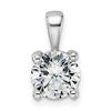 14k White Gold 1 1/2 carat Lab Grown Diamond VS/SI+ G+ Round Complete Four Prong Pendant