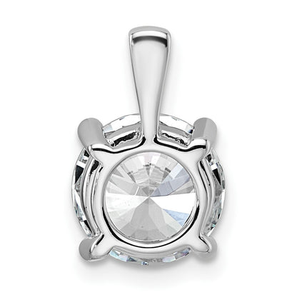 LGWE 14k White Gold 3 carat Lab Grown Diamond VS+ F+ Round Complete Four Prong Pendant