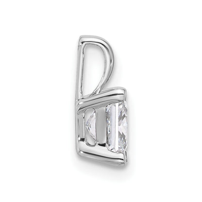 LGWP 14k White Gold 1 carat Lab Grown Diamond VS/SI+ G+ Princess Complete Four Prong Pendant