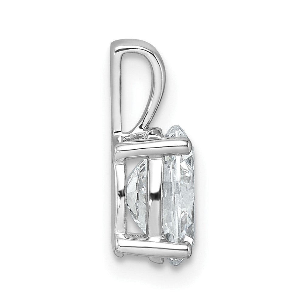 LGWP 14k White Gold 1 1/2 carat Lab Grown Diamond VS/SI+ G+ Oval Complete Four Prong Pendant