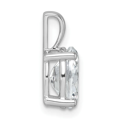 LGWP 14k White Gold 2 carat Lab Grown Diamond VS+ F+ Oval Complete Four Prong Pendant