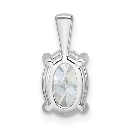 LGWP 14k White Gold 2 carat Lab Grown Diamond VS+ F+ Oval Complete Four Prong Pendant